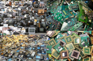 A pile of telecom and ewaste
